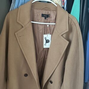 Quince oversized  Double-Breasted Coat camel small  wool fabric Italy 🇮🇹.